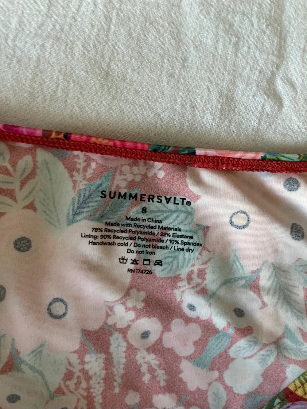 summersalt x rifle paper co One-Shoulder Bikini Set - Picture 3 of 8